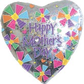 30" Happy Mother's Day Holographic Heart