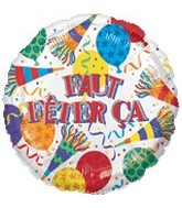 18" French Let's Party Mylar Balloons