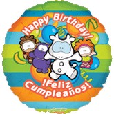 18" Gusanito Happy Birthday, Feliz Cumpleanos Balloon (Spanish)
