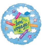 18" Bon Voyage Mylar Balloon