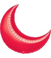 26" Red Crescent Moon Balloon