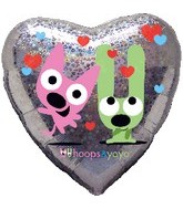 18" hoops&yoyo Holographic Balloon