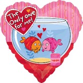 18" The Only One For Me! Fish Bowl Balloon