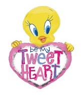 30" Tweety Be My Tweet Heart Balloon