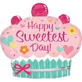 32" Sweetest Day Cupcake Foil Balloon
