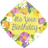18" It`s Your Birthday Floral Mylar Balloon