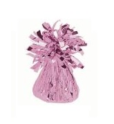 6OZ Pale Pink Foil Wrapped Balloon Weight