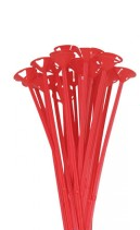 13" One Piece Cup and Balloon Stick Red with Silver Glitter