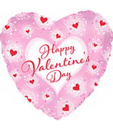 9" Airfill Only Happy Valentine's Day Heart Twinkles Balloon