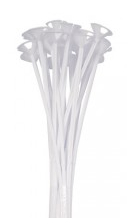 13" One Piece Cup and Balloon Stick-White